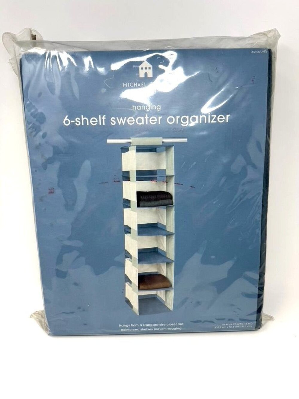 Target Michael Graves Hanging 6-Shelf Sweater Organizer Closet Space Saving